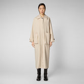 Woman's raincoat Yani in shore beige | Save The Duck