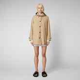 Woman's raincoat April in stardust beige - Recycled Woman | Save The Duck