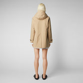 Woman's raincoat April in stardust beige - Rainy Woman | Save The Duck