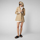 Woman's raincoat April in stardust beige | Save The Duck