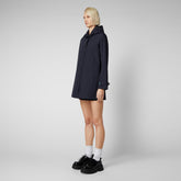 Woman's raincoat April in blue black - Recycled Woman | Save The Duck