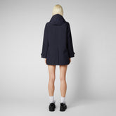 Woman's raincoat April in blue black | Save The Duck