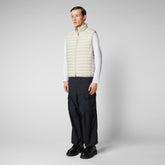 Man's quilted gilet Adam in rainy beige - New season's heroes | Save The Duck