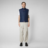 Man's quilted gilet Adam in navy blue - Men's Gilet | Save The Duck