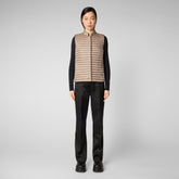 Woman's vest Aria in pearl grey | Save The Duck