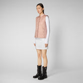 Woman's vest Aria in powder pink - Women's Gilet  | Save The Duck