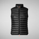 Woman's quilted vest Charlotte in storm grey | Save The Duck