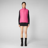 Woman's quilted vest Charlotte in gem pink - NEW IN | Save The Duck