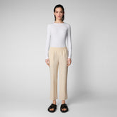Woman's trousers Milan in shore beige - Woman's Trousers | Save The Duck