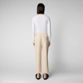 Woman's trousers Milan in shore beige - Trousers & Skirts | Save The Duck