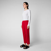 Woman's trousers Milan in tomato red - Trousers & Skirts | Save The Duck