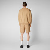 Man's sweatshirt Silas in biscuit beige - Man's Shirts & Sweatshirts | Save The Duck