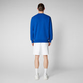 Man's sweatshirt Silas in cyber blue | Save The Duck