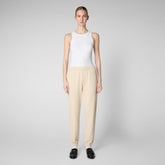 Woman's trousers Jiya in shore beige - Woman's Trousers | Save The Duck