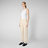 Woman's trousers Jiya in shore beige - Athleisure Woman | Save The Duck