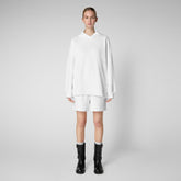 Woman's sweatshirt Ode in white | Save The Duck