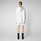 Woman's sweatshirt Ode in white | Save The Duck