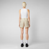 Woman's trousers Noy in shore beige - Woman's Trousers | Save The Duck
