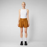 Pantaloni donna Noy marrone sandalo - Fashion Donna | Save The Duck