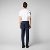 Man's trousers Steve in navy blue - Smartleisure Man | Save The Duck