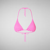 Woman's triangle bikini top Riva in fucsia pink | Save The Duck
