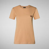 Woman's t-shirt Annabeth in biscuit beige | Save The Duck