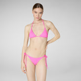 Woman's adjustable bikini bottom Sveva in fucsia pink - Women's Beachwear | Save The Duck