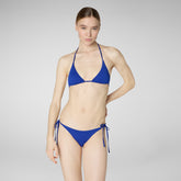 Woman's adjustable bikini bottom Sveva in cyber blue - Women's Beachwear | Save The Duck