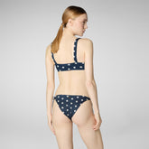Woman's adjustable bikini bottom Wiria in sea star on blue navy - Woman's Swimwear | Save The Duck