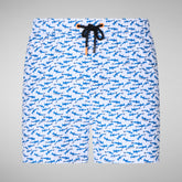 Man's swimwear Ademir in hammerhead sharks on blue - Men's Swimwear | Save The Duck