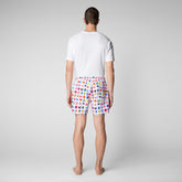 Man's swimwear Ademir in corkflags on white | Save The Duck