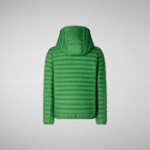 Boys' animal-free puffer jacket Huey in rainforest green - Animal-Free Puffer Jackets Boy | Save The Duck