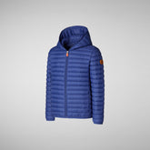 Boys' animal-free puffer jacket Huey in eclipse blue - Boys | Save The Duck