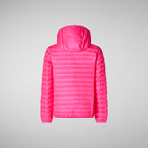 Girls' animal free puffer Katie in fluo pink - Girls | Save The Duck
