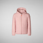 Girls' jacket Ana in blush pink - Animal-Free Puffer Jackets Girl | Save The Duck