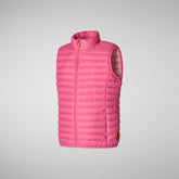 Unisex kids' vest Dolin in gem pink | Save The Duck