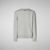 Unisex Dano kids' sweatshirt in light grey melange | Save The Duck