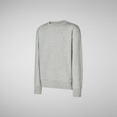 Unisex Dano kids' sweatshirt in light grey melange - Boys | Save The Duck