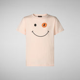 Unisex Asa kids' t-shirt in pale pink | Save The Duck