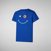 Unisex Asa kids' t-shirt in cyber blue - Boys | Save The Duck