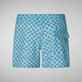 Boys' swimwear Getu in lobster on light blue | Save The Duck
