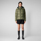 Unisex animal free puffer Mack&Pam in Laurel green - Save the Duck x Migration | Save The Duck