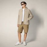 Giacca impermeabile uomo Zack beige polvere - Protech Man SS26 Collection | Save The Duck