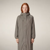 Damen-Packable-Regenmantel Shower in Dusty Beige | Save The Duck