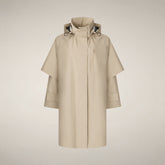 Women's Raincoat Lora in Dusty Beige - Women's Raincoats | Save The Duck