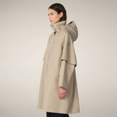 Imperméable Lora beige poudré pour femme | Save The Duck