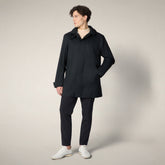 Impermeabile uomo Ned nero - Protech Man SS26 Collection | Save The Duck