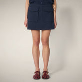 Mini-jupe cargo bleu marine pour femme - ASAP | Save The Duck