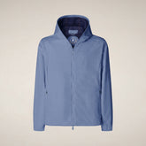 Men's Hooded Jacket Zayn in Cornflower Blue - Men's Jackets | Save The Duck
