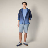 Giacca a vento uomo Wes con stampa sfumata blu navy - Giacche Uomo | Save The Duck